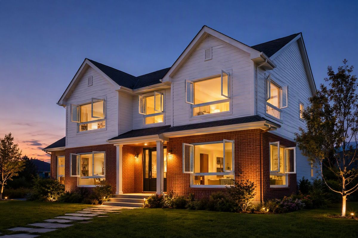 Residential façade — window application example