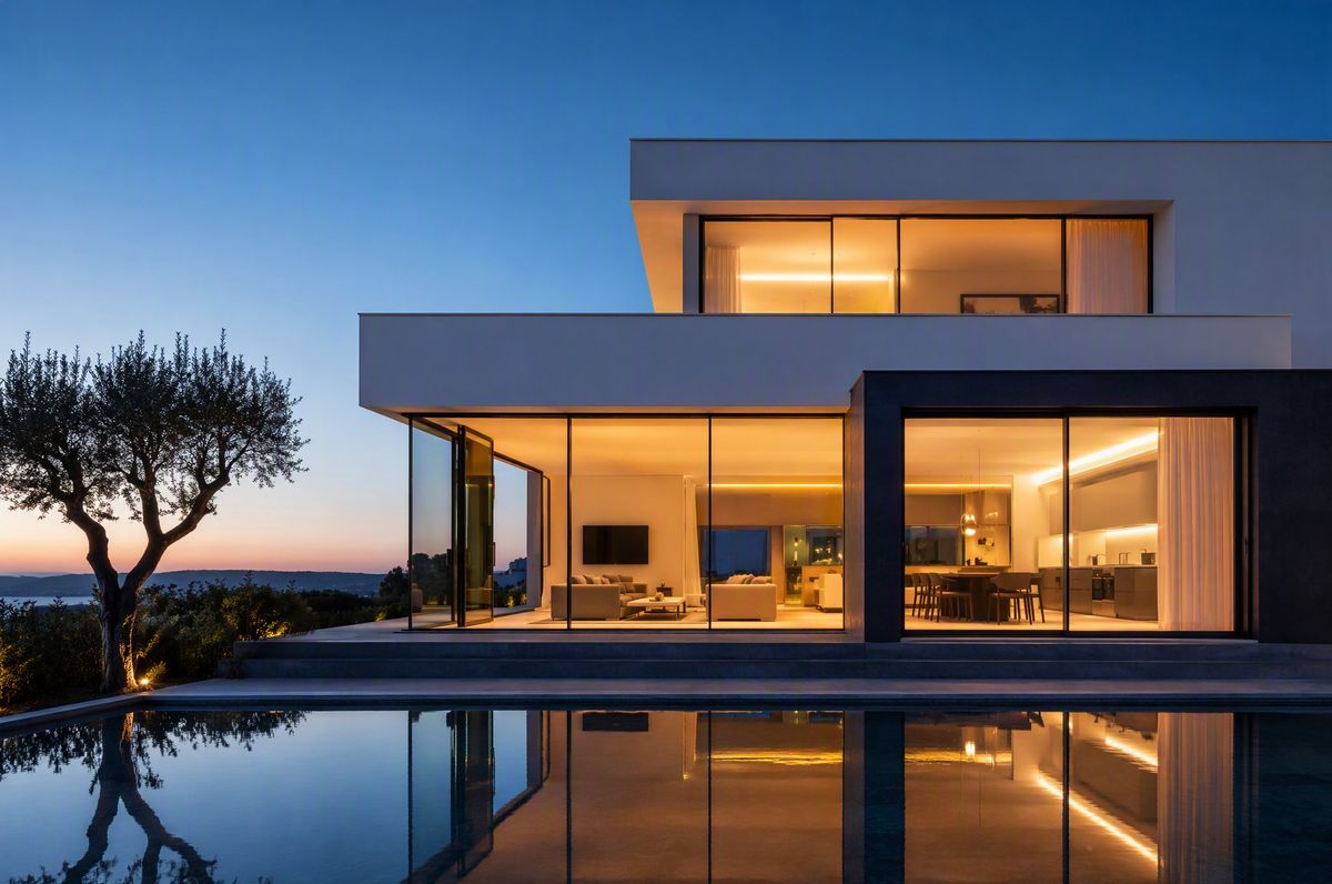Villa glazing — window application example